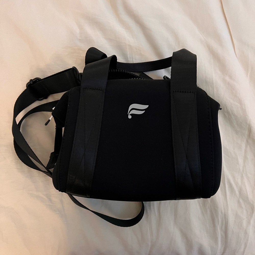 Fabletics neoprene black crossbody bag - new condition